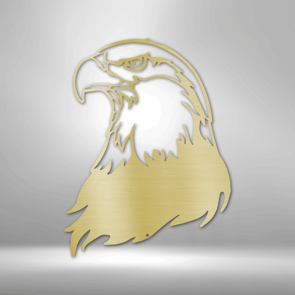 Bald Eagle Steel Sign Laser Cut Powder Coated Home & Office Metal Wall Decor Mul
